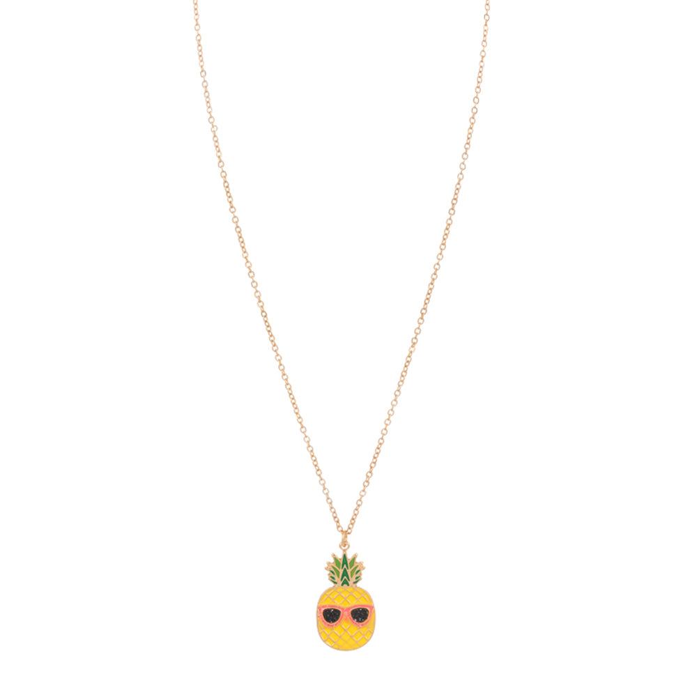 iLLASPARKZ Enamel Pineapple Pendant Kids Necklace