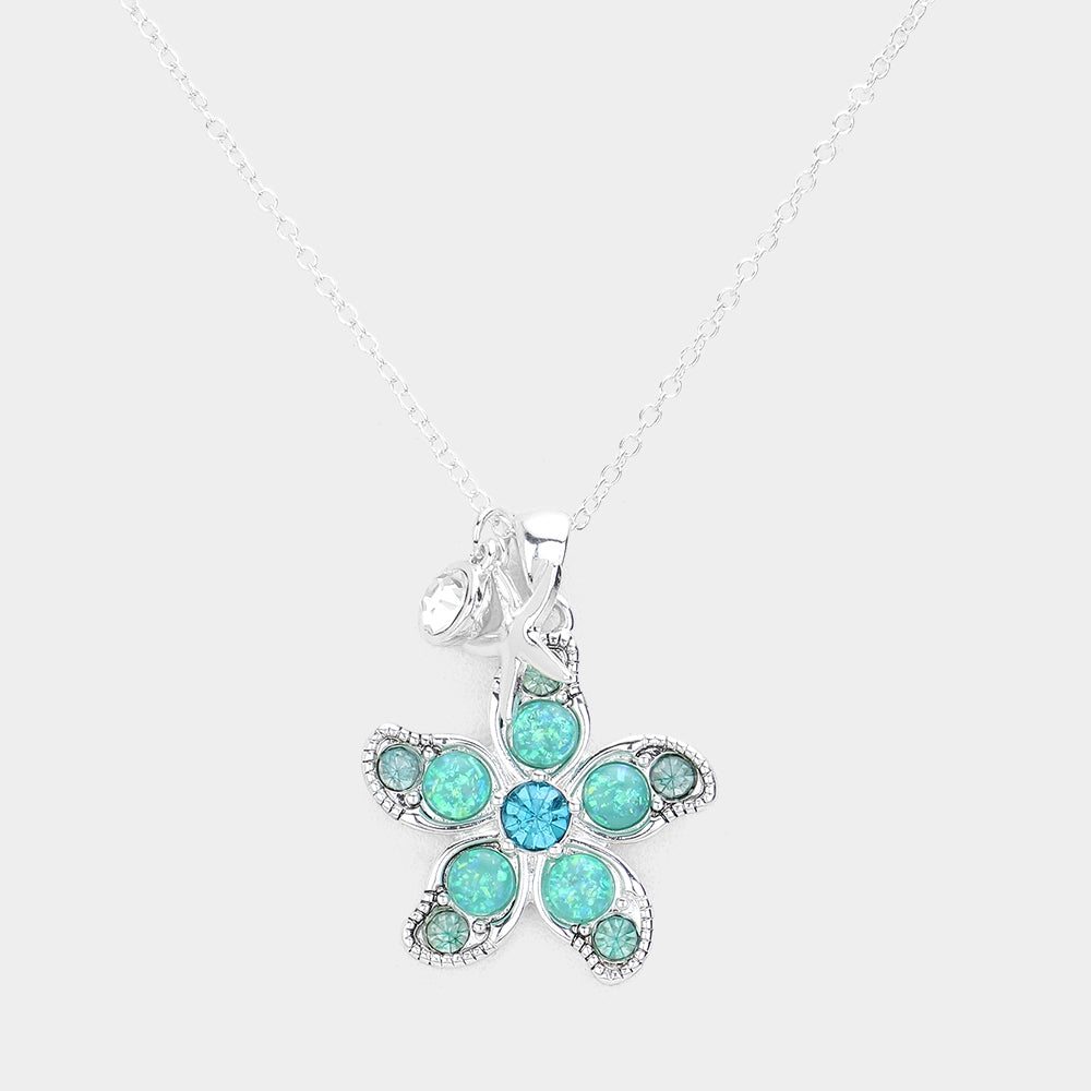 iLLASPARKZ Stone Embellished Starfish Pendant Necklace