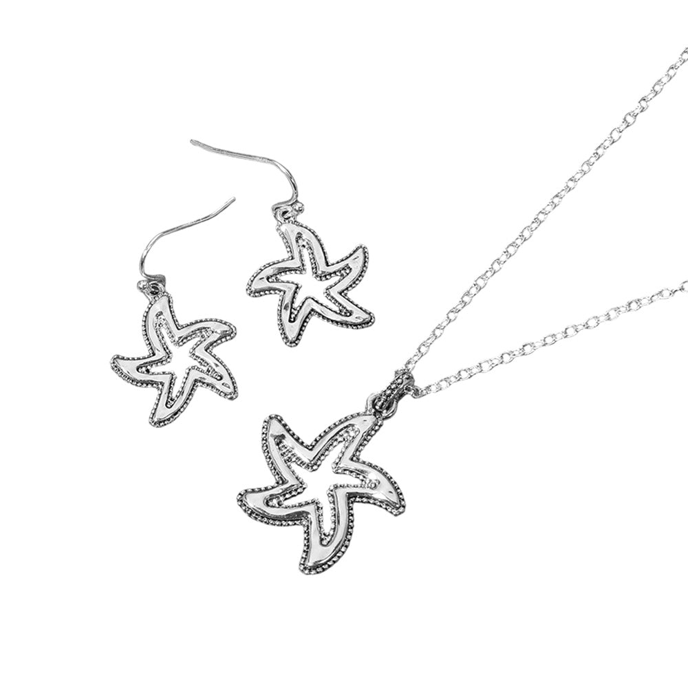 iLLASPARKZ Antique Metal Starfish Pendant Necklace