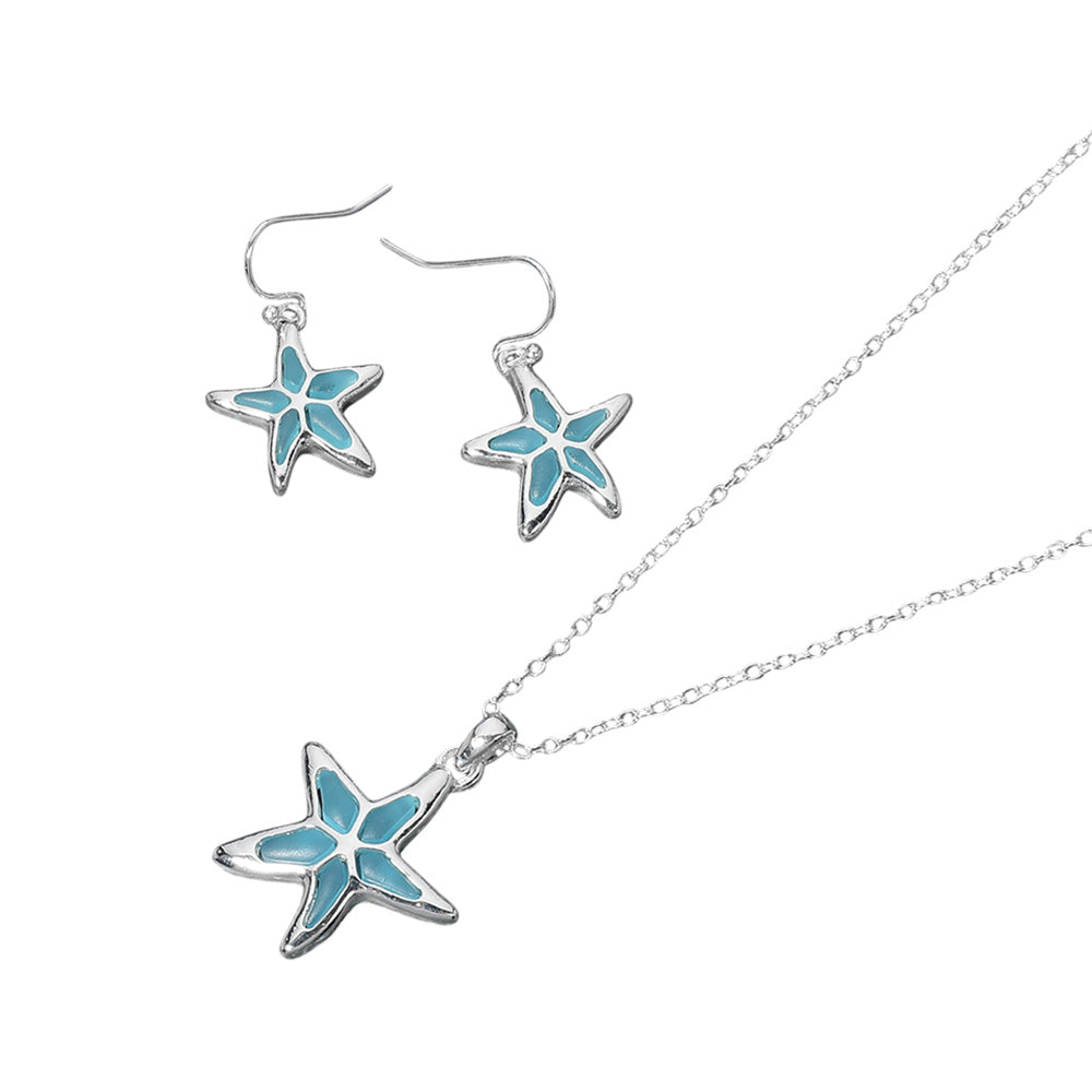 iLLASPARKZ Sea Glass Starfish Pendant Necklace