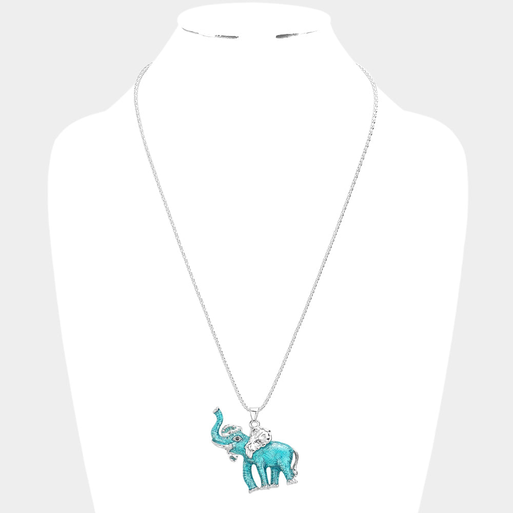 iLLASPARKZ 3D Elephant Pendant Necklace