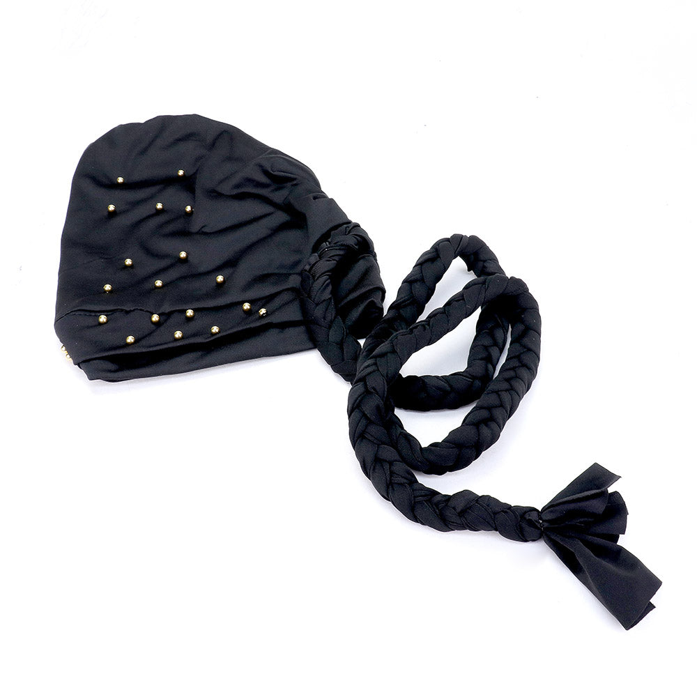 iLLASPARKZ 12PCS - Metal Ball Detail Braid Turban Hats