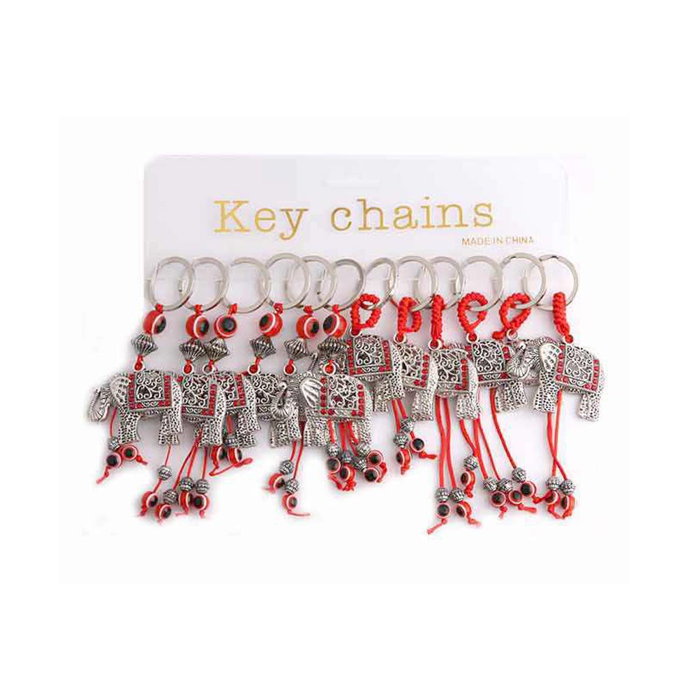 iLLASPARKZ 12PCS - Elephant Evil Eye Keychains