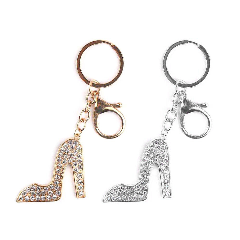 iLLASPARKZ 12PCS - Rhinestone Embellished Stiletto Heel Keychains