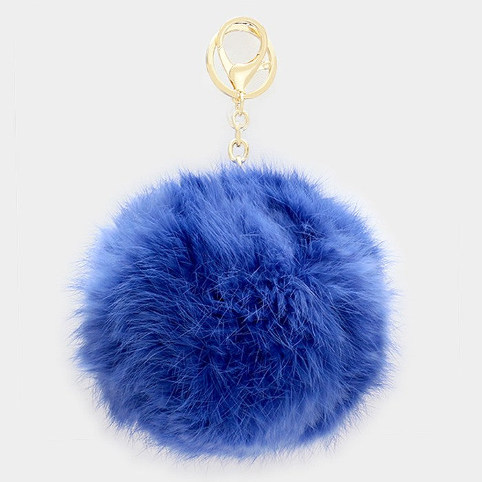 iLLASPARKZ 12 PCS - Faux fur pom pom keychains