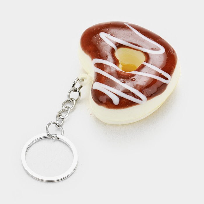 iLLASPARKZ 12PCS - Heart Donuts Stress Reliever Fun Squishies Key Chains