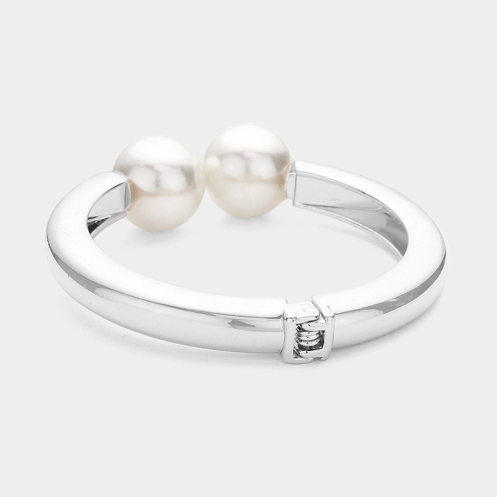 iLLASPARKZ Pearl Tip Hinged Bracelet