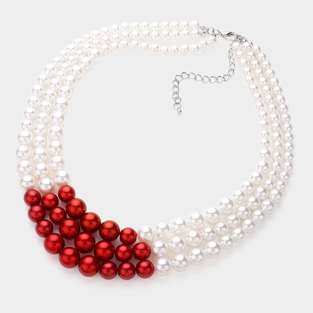 iLLASPARKZ Triple Pearl Layered Strand Necklace