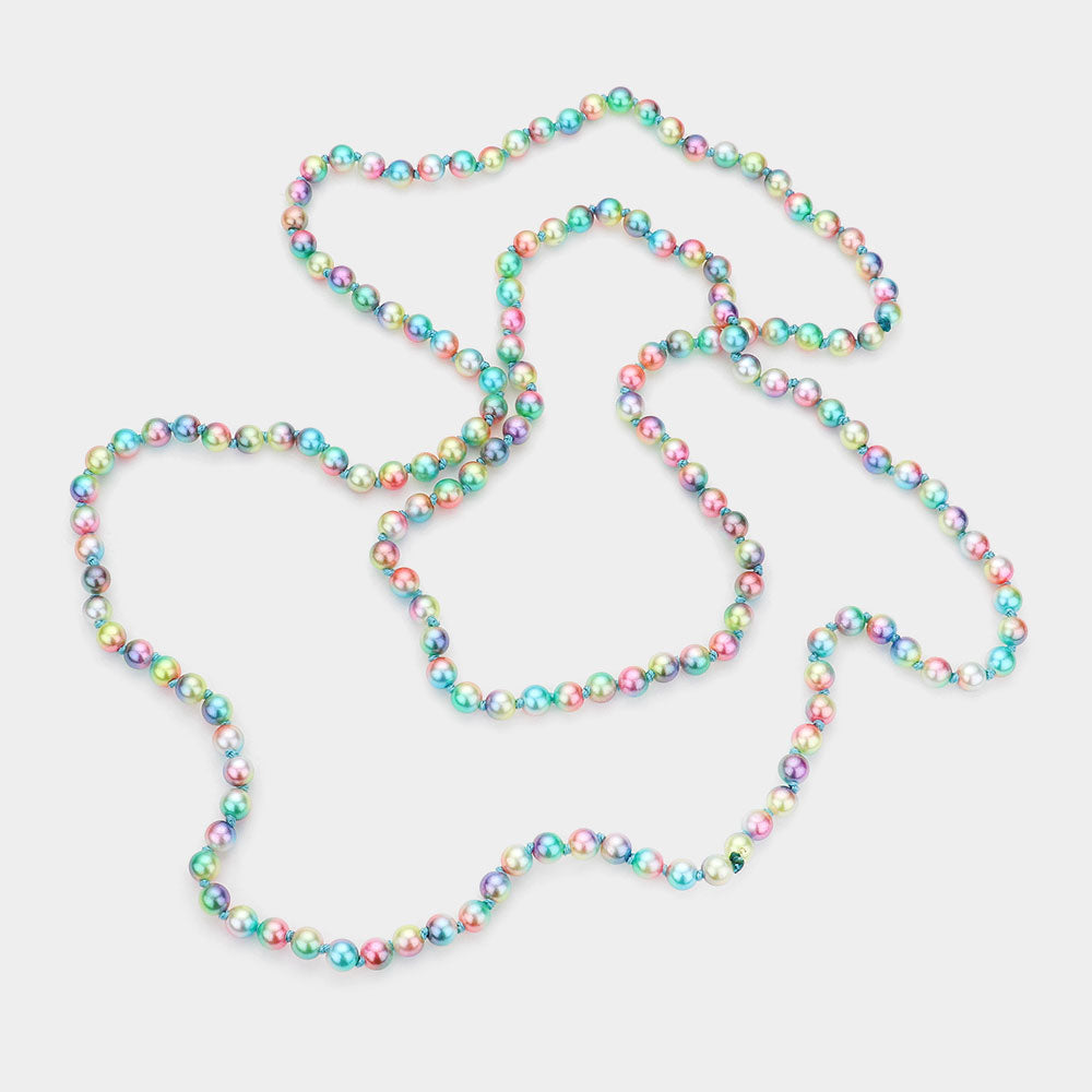 iLLASPARKZ Multi Colored Pearl Long Necklace