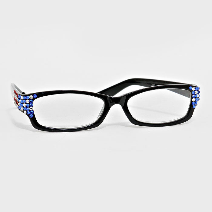 iLLASPARKZ Crystal American Flag Reading Glasses