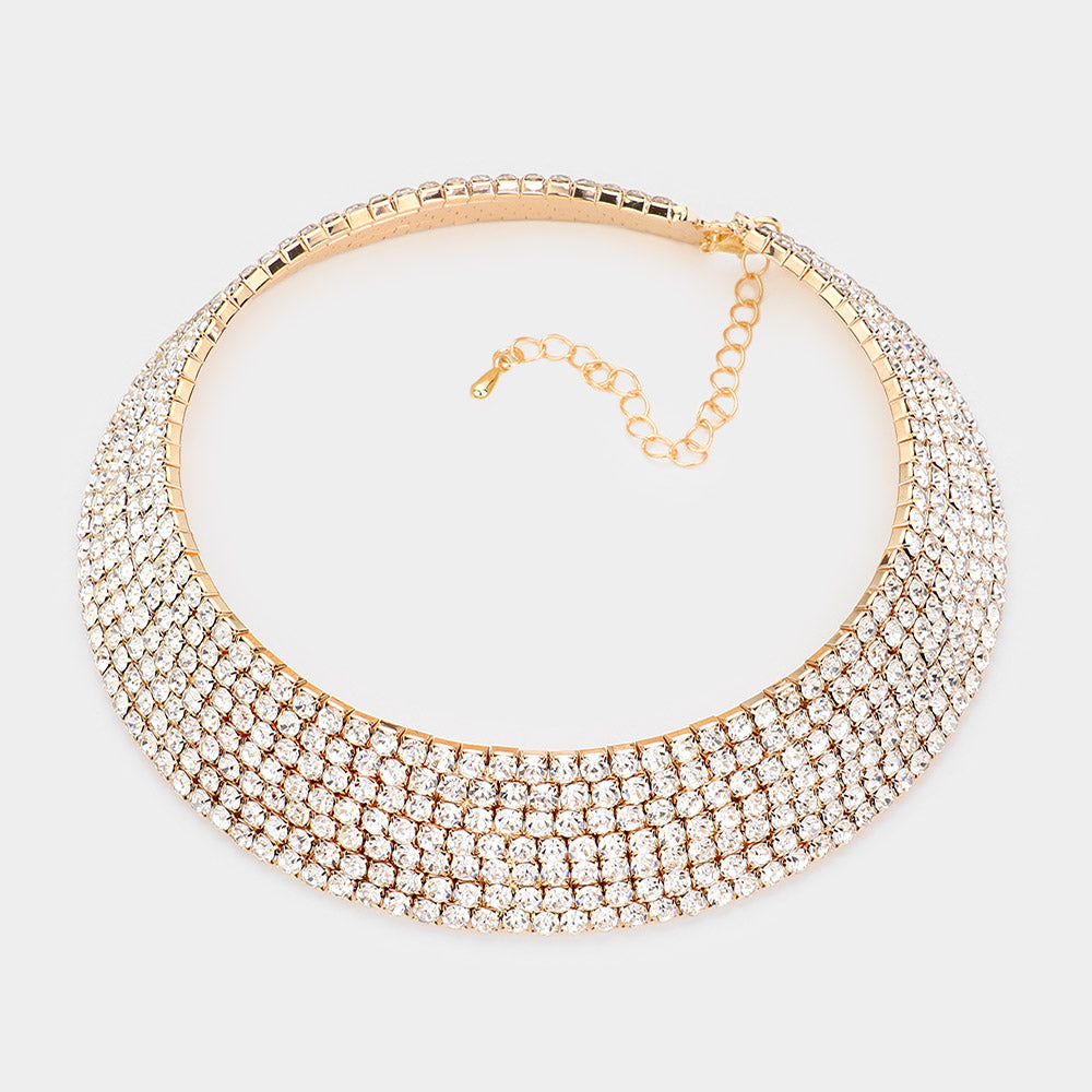 iLLASPARKZ Rhinestone Pave Evening Choker