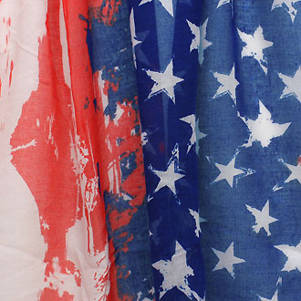 iLLASPARKZ American Flag Print Polyester Spring Scarf