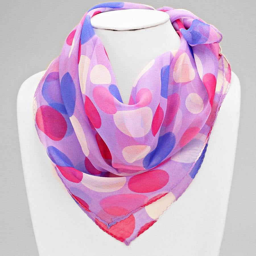 iLLASPARKZ Polka Dot Patterned Silk Square Scarf