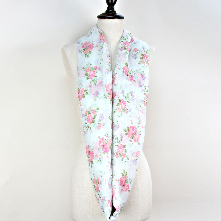 iLLASPARKZ Spring Flower Polyester Infinity Scarf