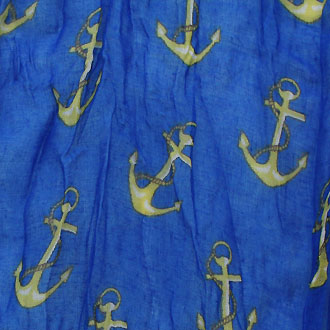 iLLASPARKZ Nautical Anchor Print Polyester Spring Scarf