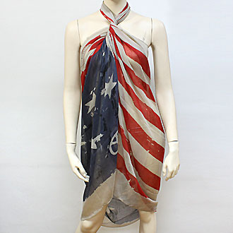 iLLASPARKZ USA Flag Polyester Spring Scarf