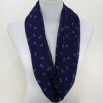 iLLASPARKZ Anchor Print Polyester Infinity Spring Scarf