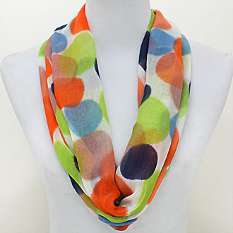 iLLASPARKZ Colorful Dotted Polyester Infinity Scarf