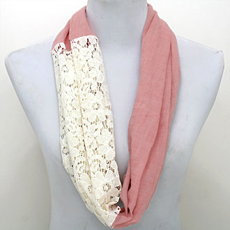 iLLASPARKZ Floral Lace Polyester Infinity Spring Scarf