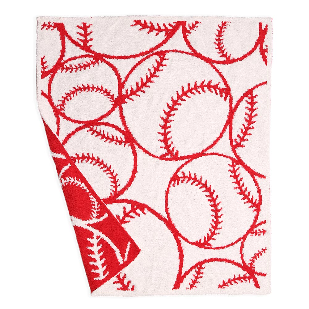 iLLASPARKZ Baseball Patterned Reversible Kids Throw Blanket