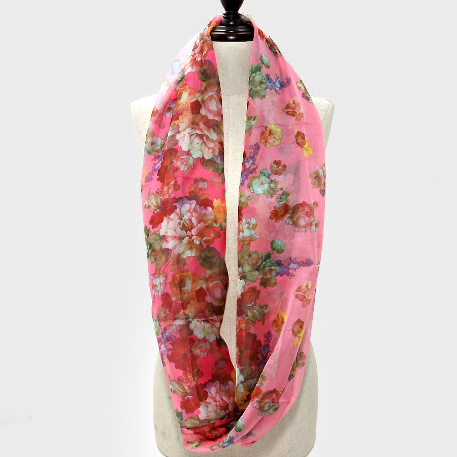 iLLASPARKZ Romantic Flower Blossom Infinity Scarf