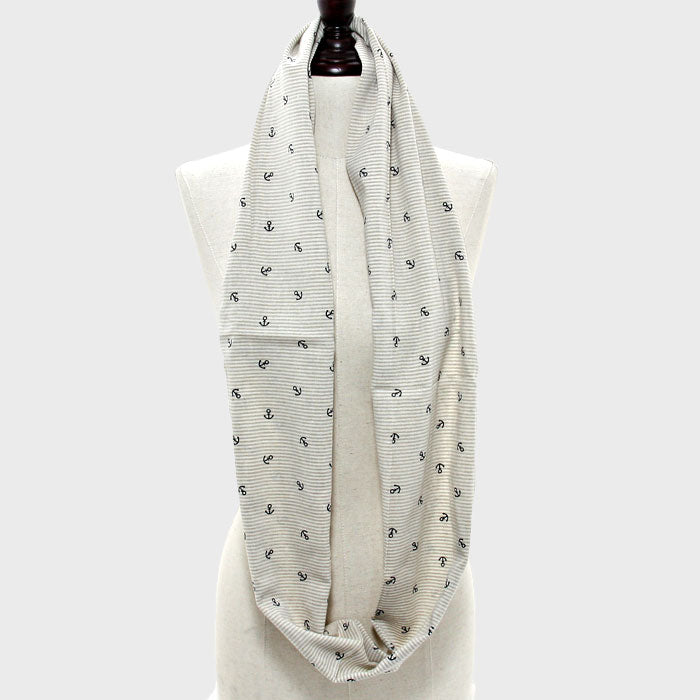 iLLASPARKZ Anchor Print Infinity Scarf