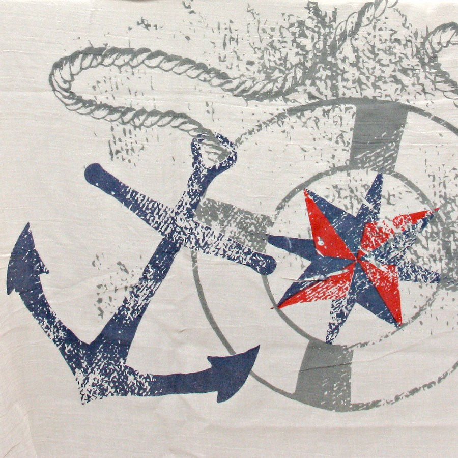 iLLASPARKZ Anchor Patterned Cotton Spring Scarf