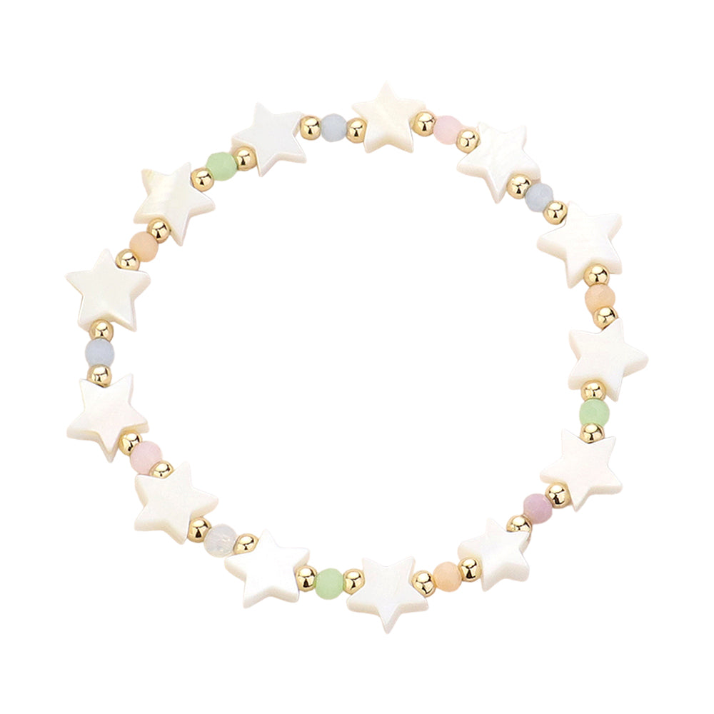 iLLASPARKZ Mother Of Pearl Star Stretch Bracelet