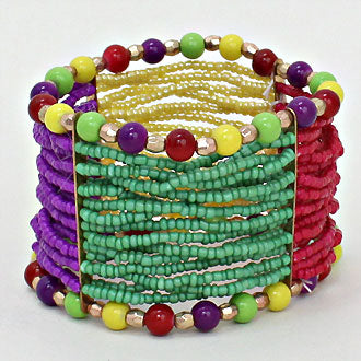 iLLASPARKZ Bohemian Seed Beaded Stretch Bracelet