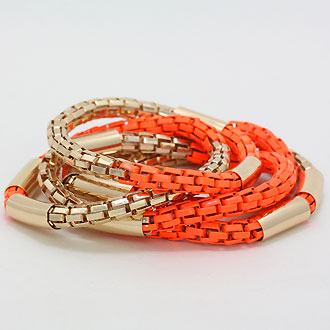 iLLASPARKZ Multi-Layered Resin Mesh Stretch Bracelet