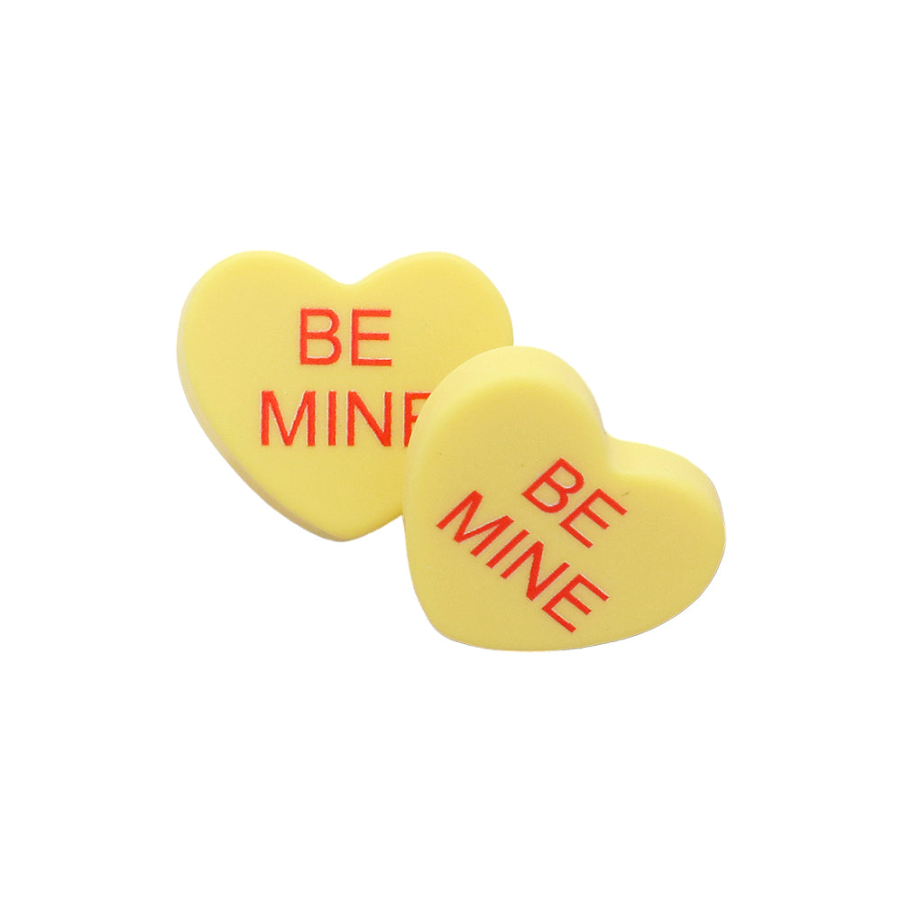 iLLASPARKZ BE MINE Message Heart Stud Earrings