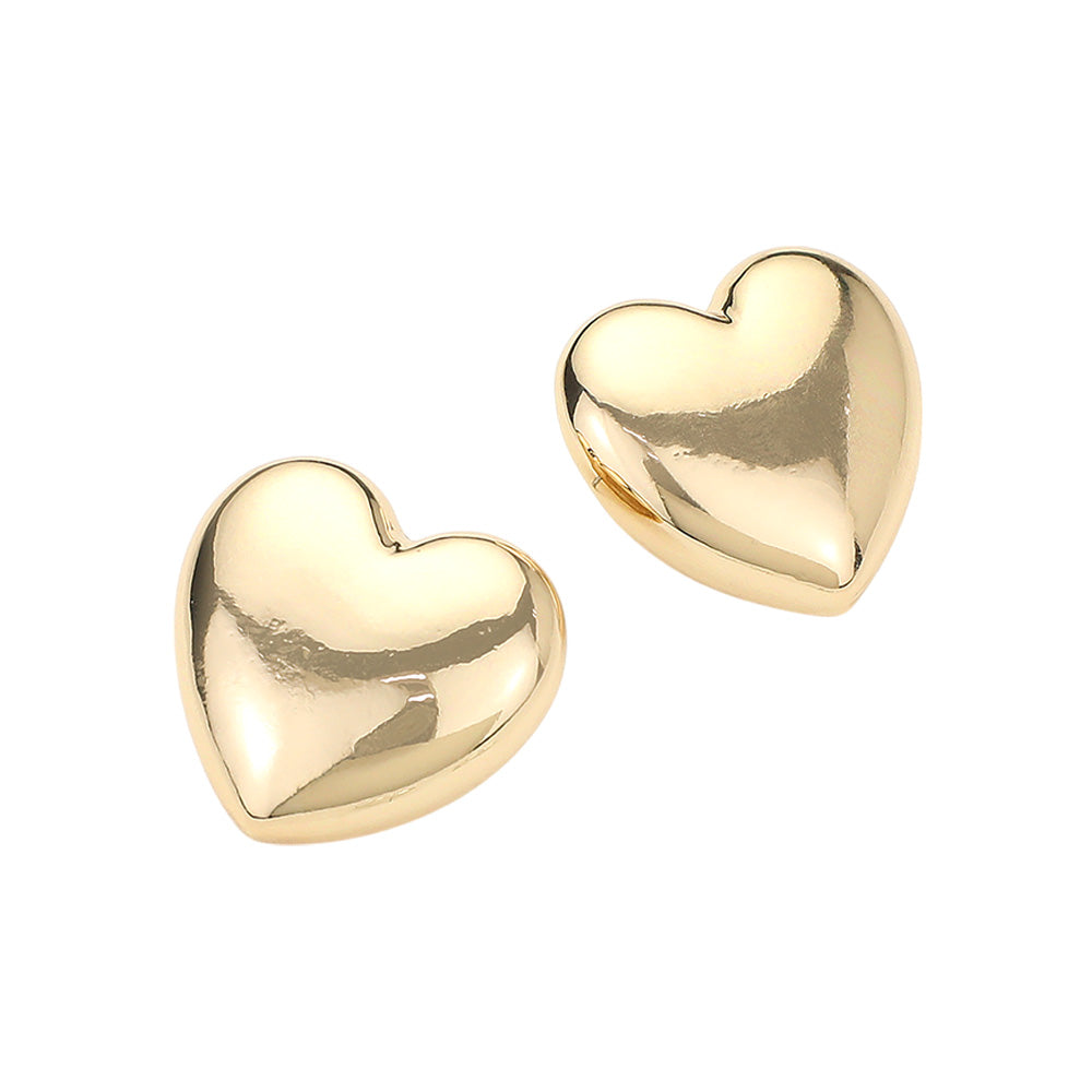 iLLASPARKZ Metal Heart Stud Earrings