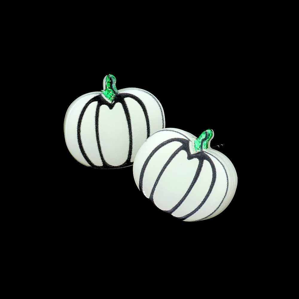 iLLASPARKZ Glow in The Dark Pumpkin Stud Earrings