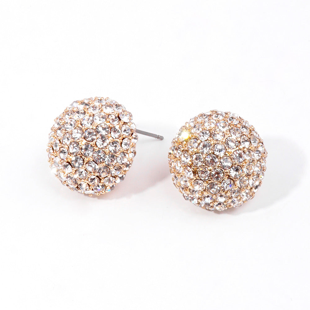 iLLASPARKZ Rhinestone Embellished Dome Stud Evening Earrings