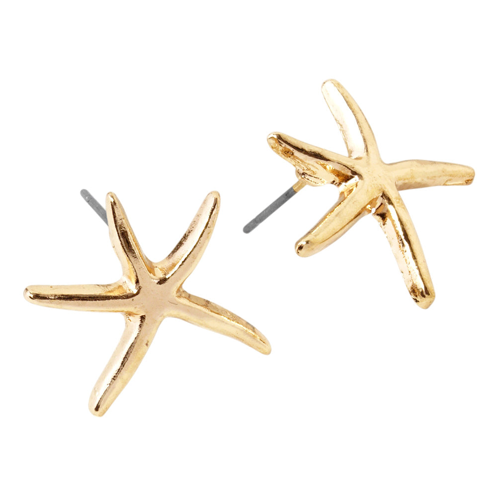 iLLASPARKZ Metal Starfish Stud Earrings