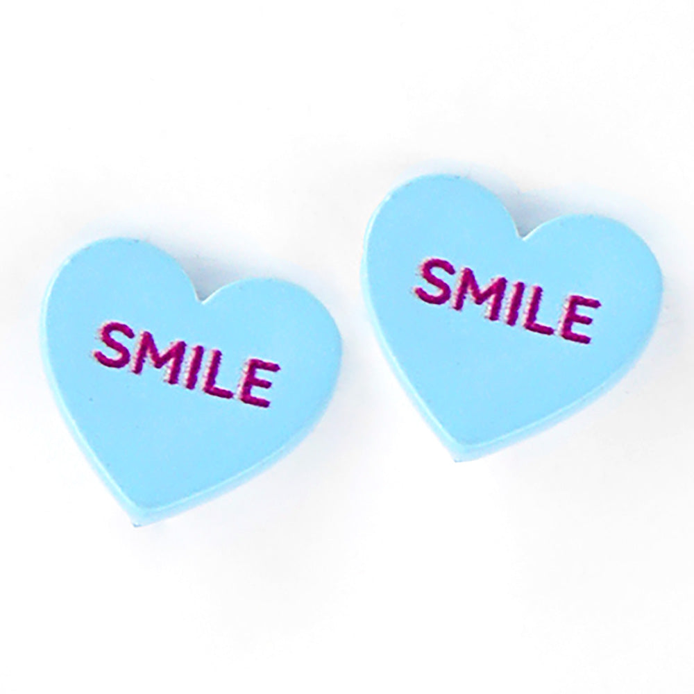 iLLASPARKZ Smile Message Heart Stud Earrings