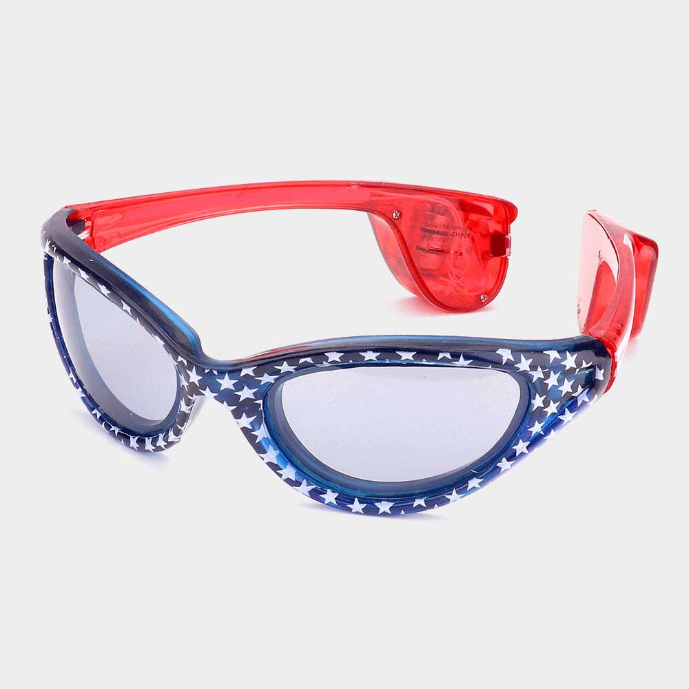 iLLASPARKZ LED Light Up American USA Flag Sunglasses