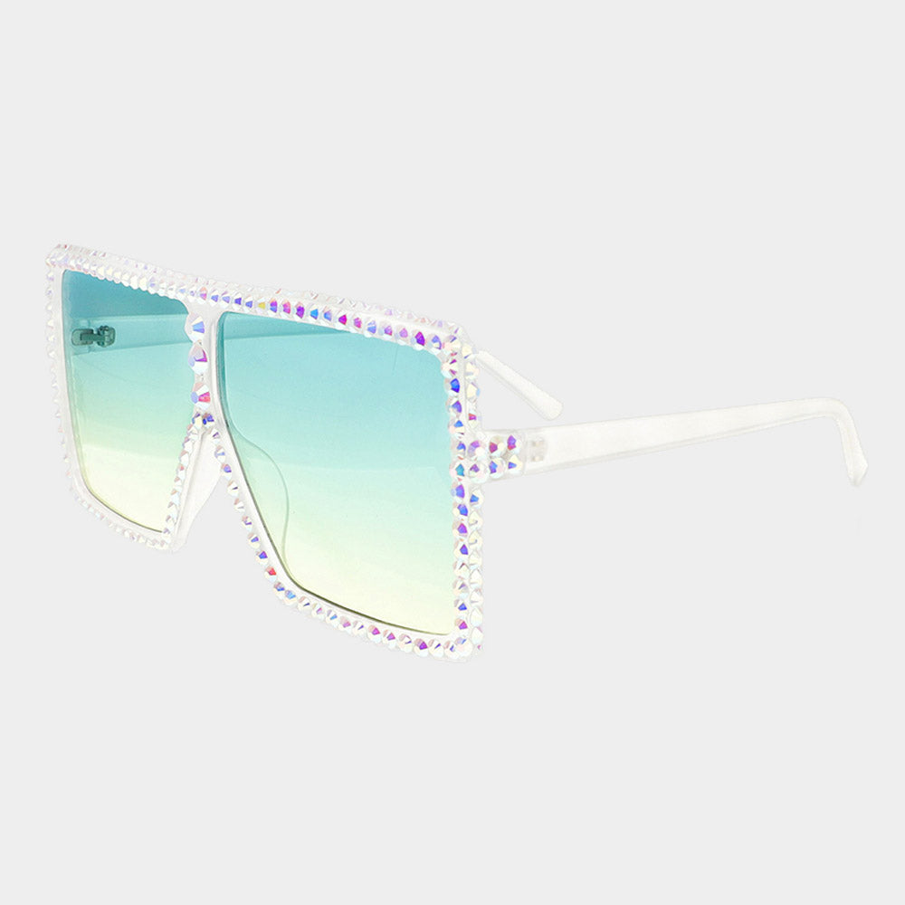 iLLASPARKZ Studded Square Sunglasses