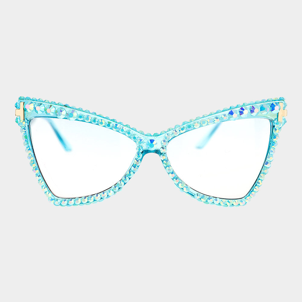 iLLASPARKZ Studded Cat Eye Sunglasses