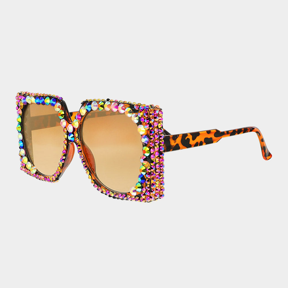 iLLASPARKZ Studded Square Sunglasses