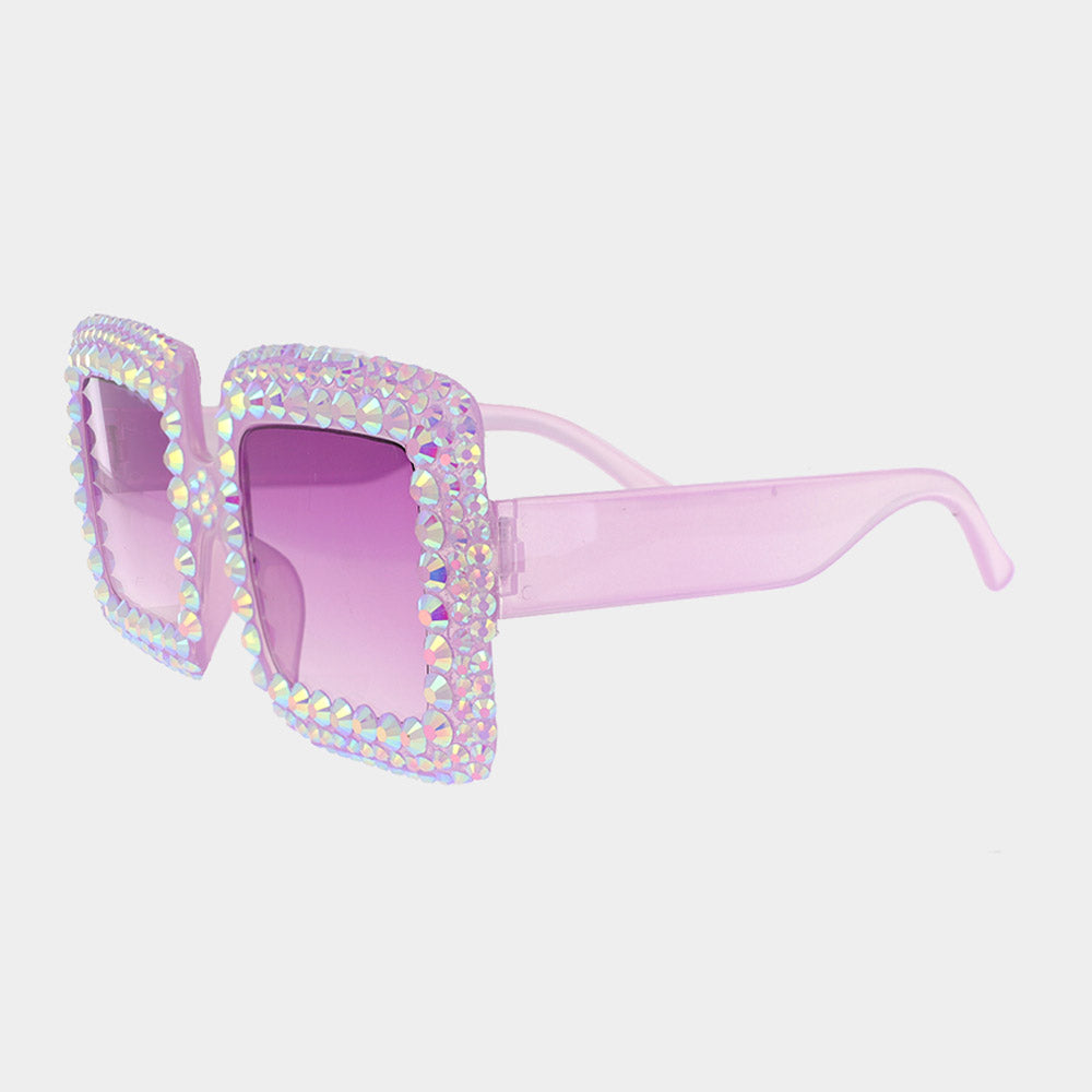 iLLASPARKZ Studded Square Sunglasses