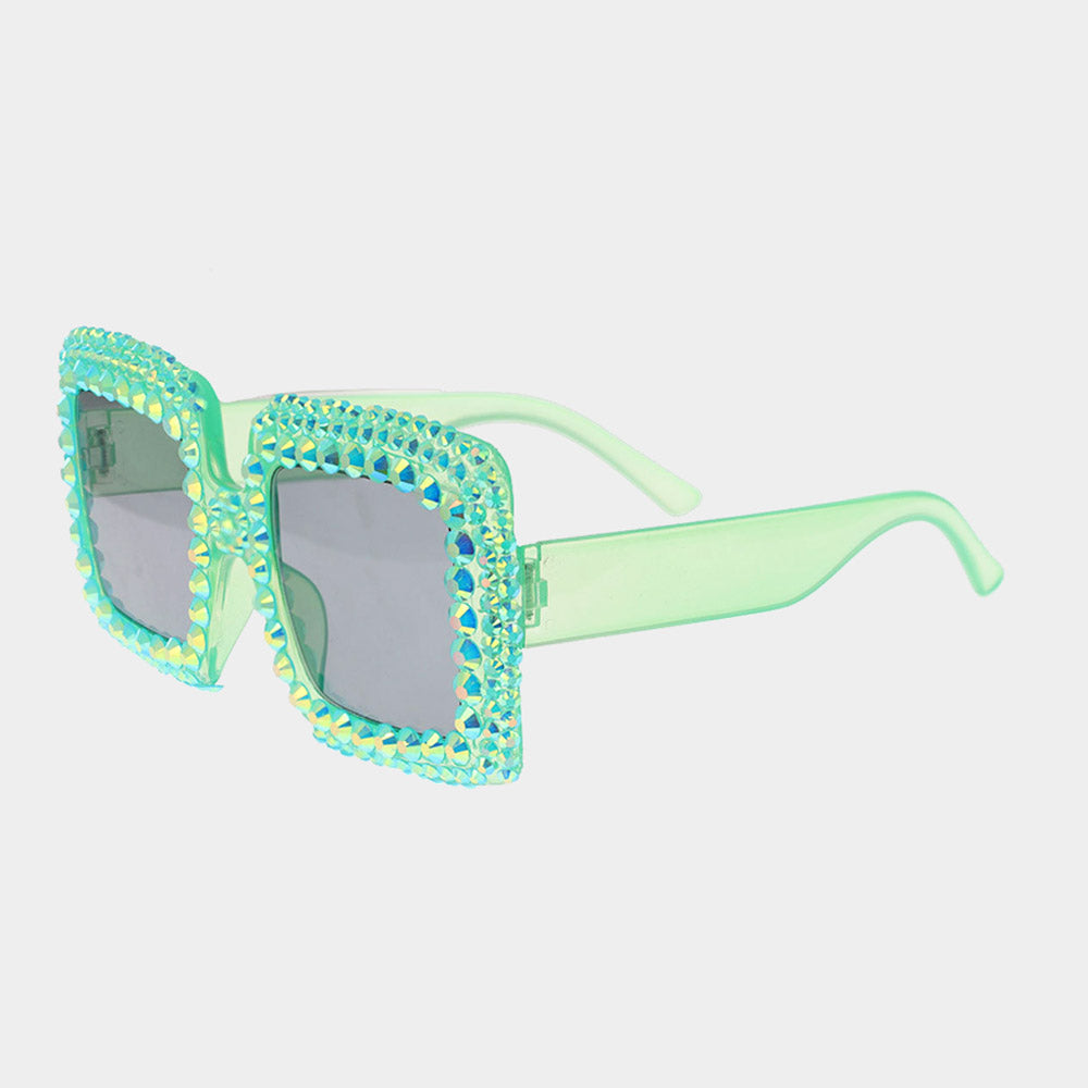 iLLASPARKZ Studded Square Sunglasses