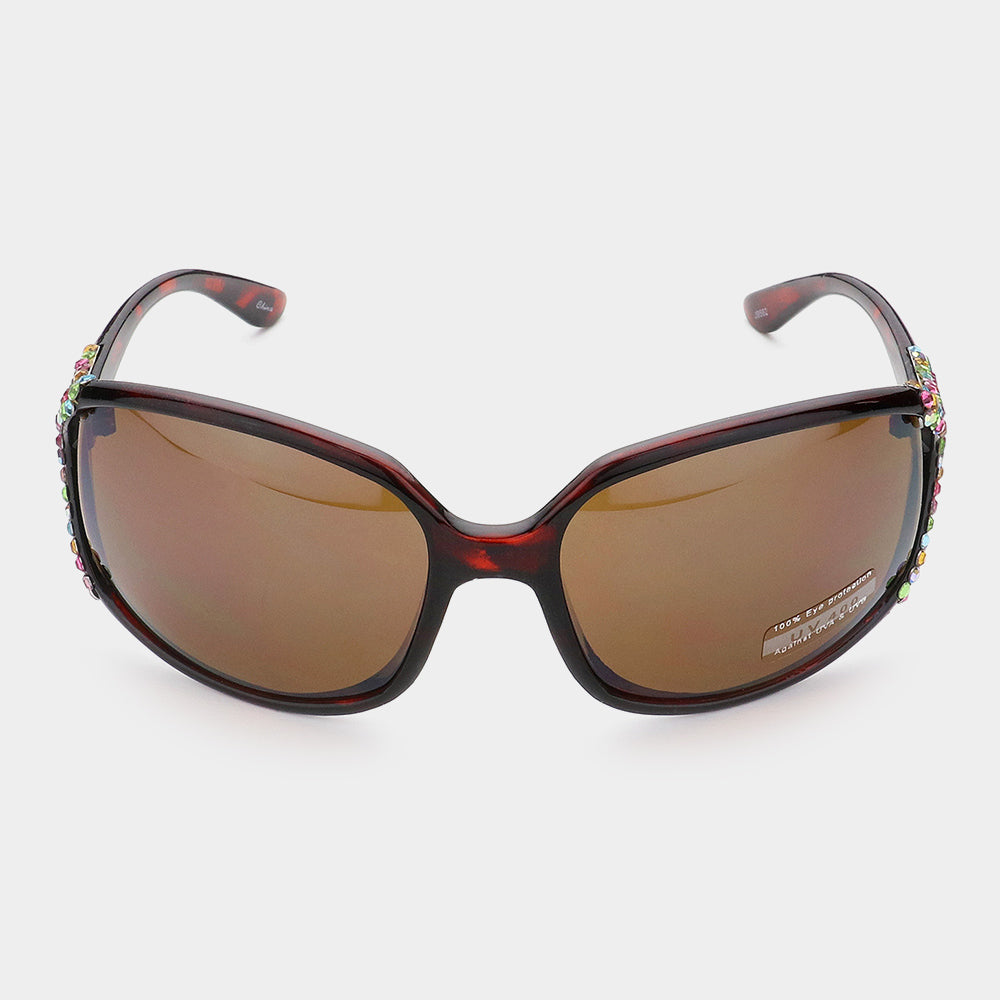 iLLASPARKZ Crystal Embellished Sunglasses