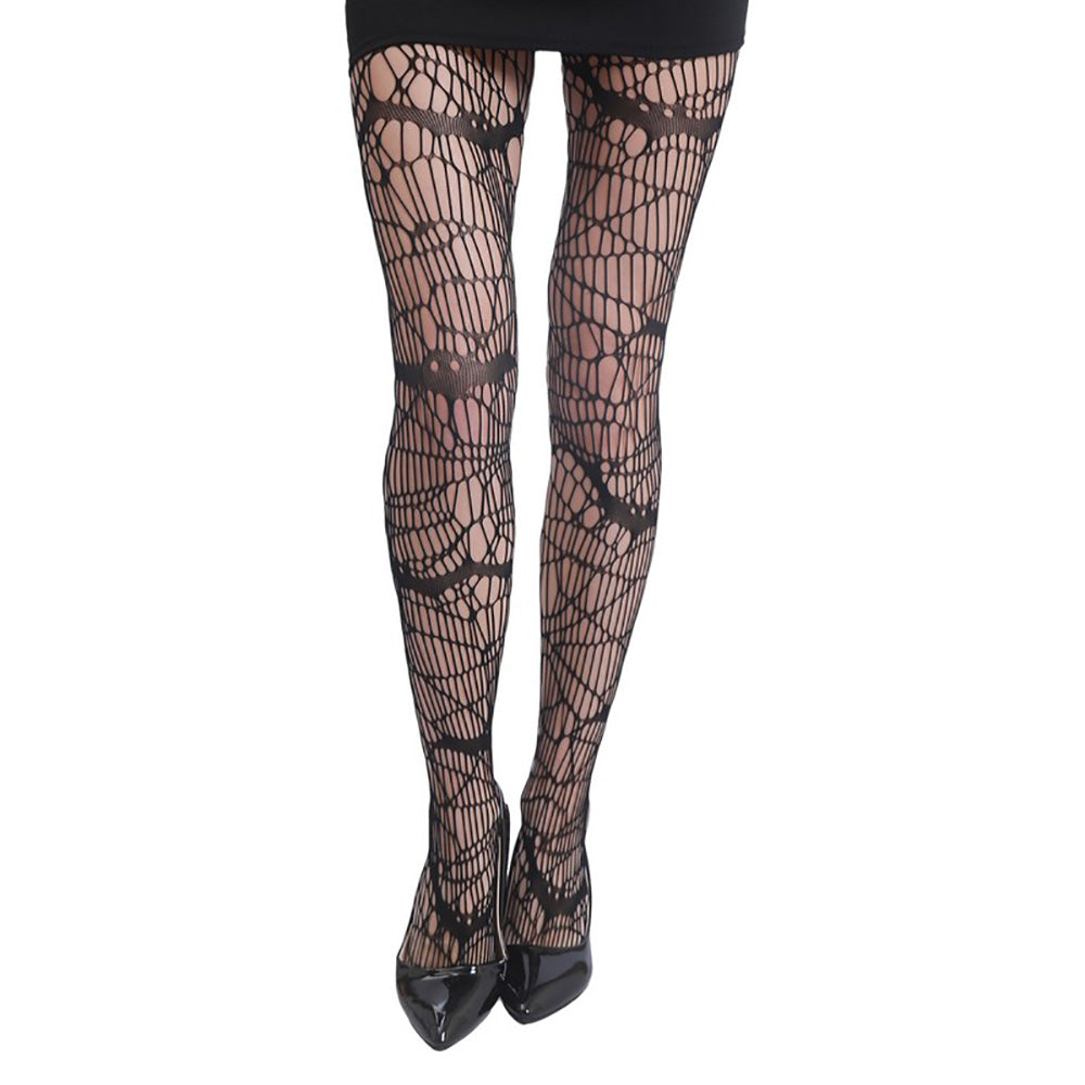 iLLASPARKZ Bat Halloween Costume Fishnet Tights