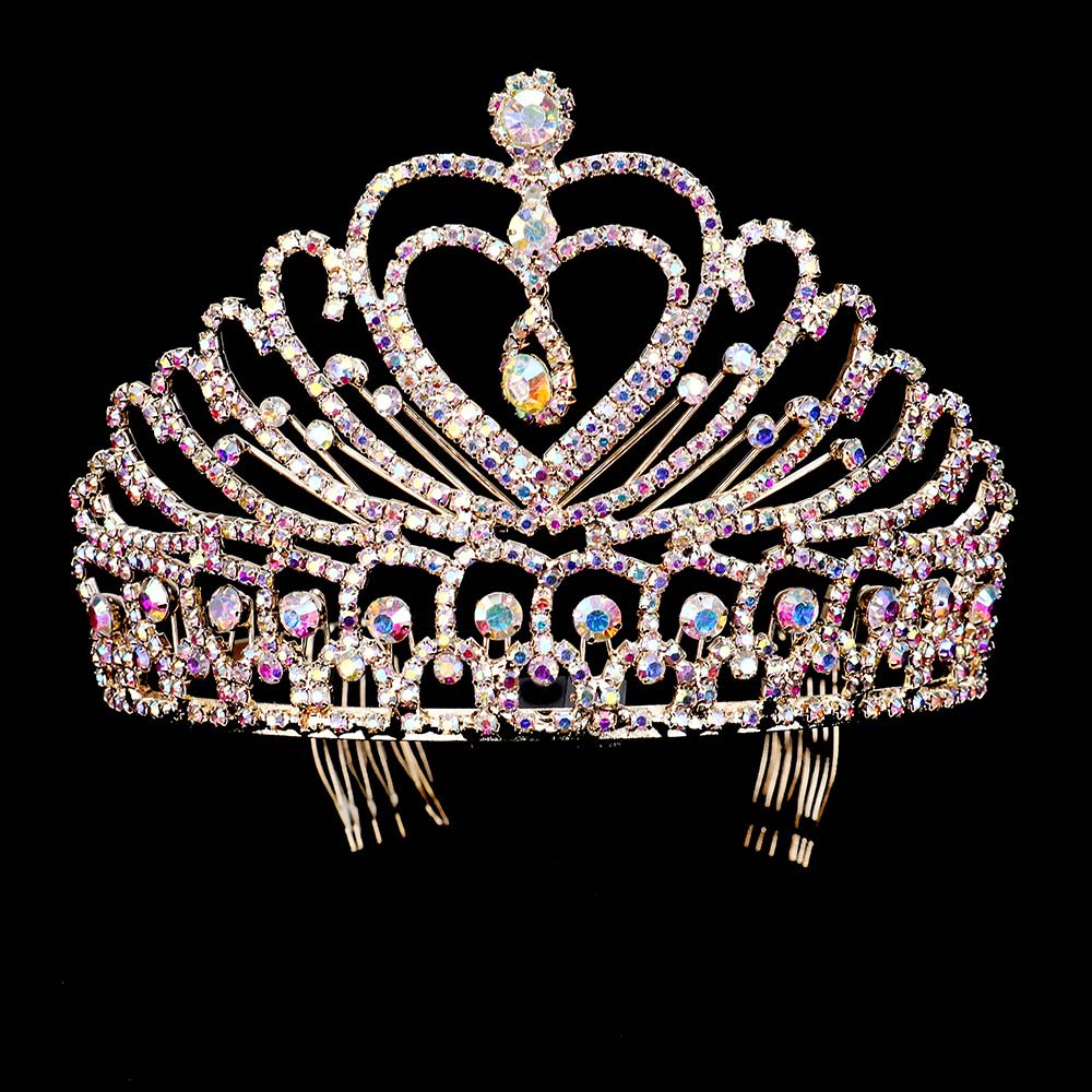 iLLASPARKZ Heart Accented Pageant Queen Tiara