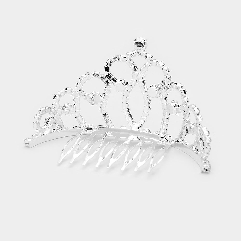 iLLASPARKZ Rhinestone Wave Princess Mini Tiara