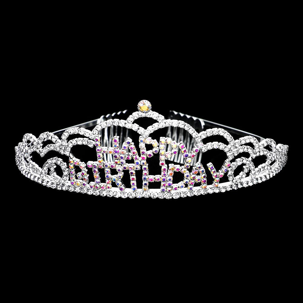 iLLASPARKZ Crystal Rhinestone Happy Birthday Party Tiara