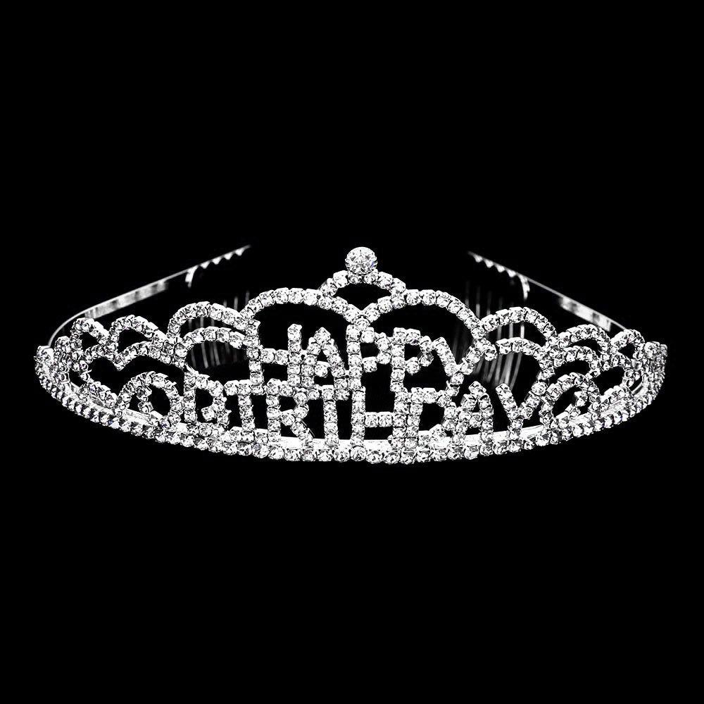 iLLASPARKZ Crystal Rhinestone Happy Birthday Party Tiara