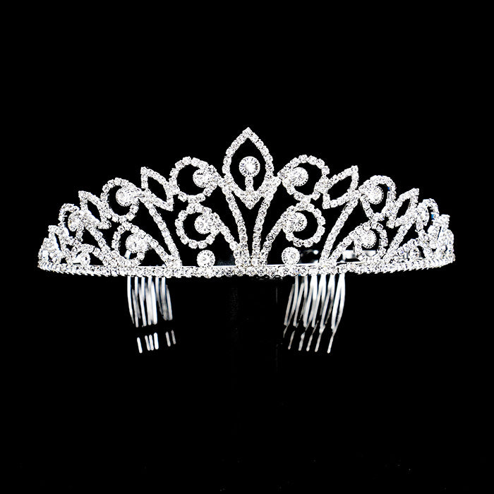 iLLASPARKZ Crystal Rhinestone Pave Pageant Queen Tiara