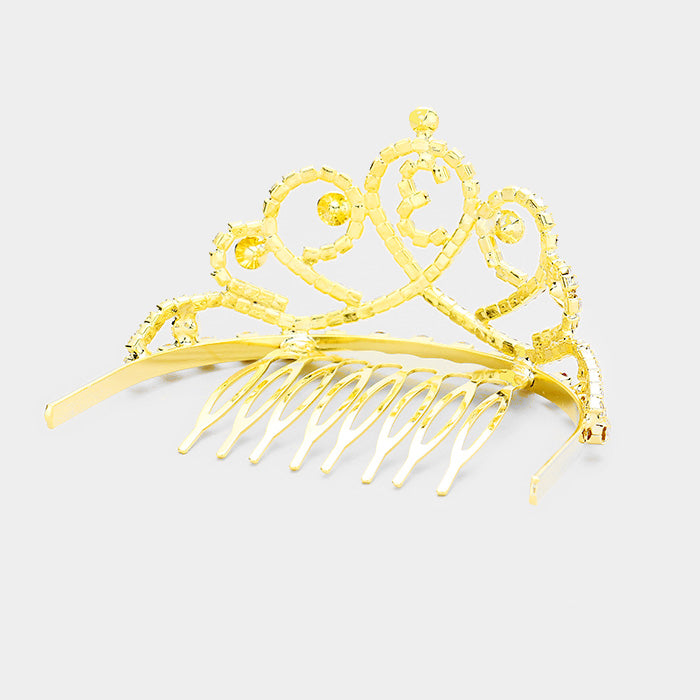 iLLASPARKZ '3' Crystal Rhinestone Pave Mini Party Tiara